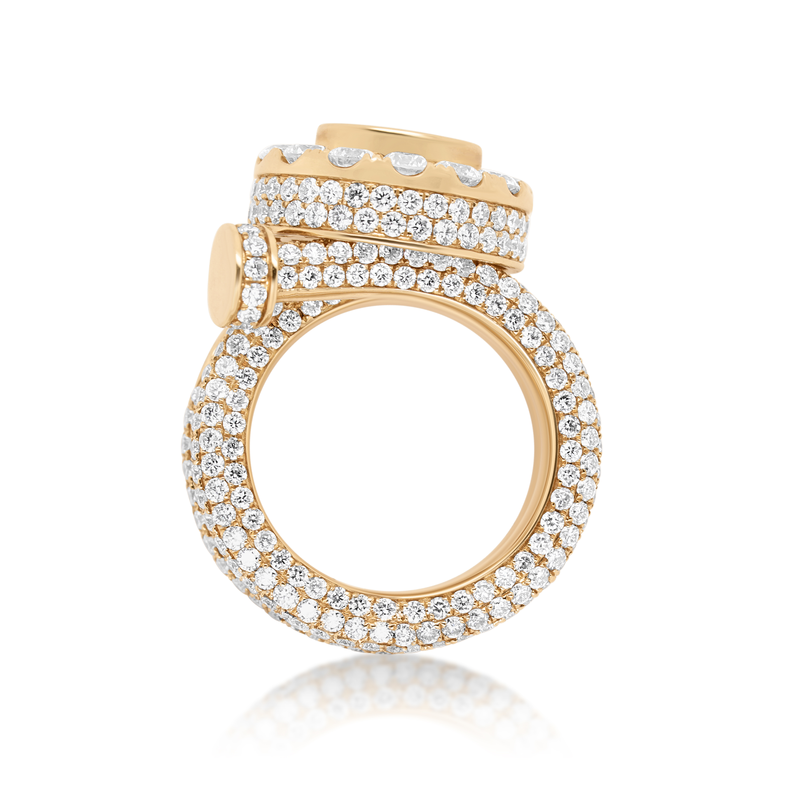 Diamond Ring 11.10 ct. 14K Yellow Gold